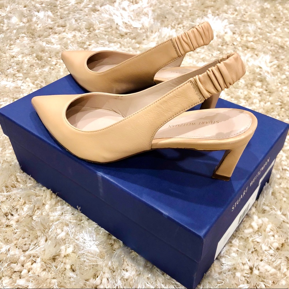 Stuart Weitzman Nude Slingback Pumps